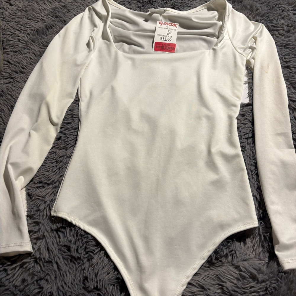 White Long Sleeve Bodysuit